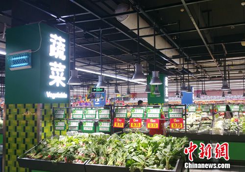 資料圖：超市中的蔬菜區。<a target='_blank' href='http://www.chinanews.com/' >中新網</a>記者 李金磊 攝