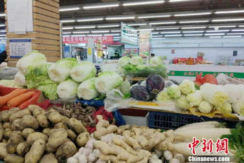 超市里的蔬菜。<a target='_blank' href='http://www.chinanews.com/' >中新網</a>記者 李金磊 攝