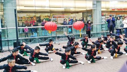 中國僑網武術表演現場。(加拿大《明報》/鄭綺霞 攝)