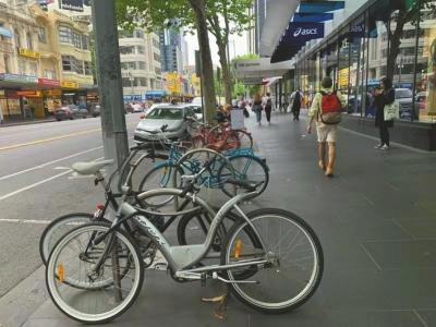 墨爾本街頭已不見ofo小黃車的蹤影。(受訪者供圖)